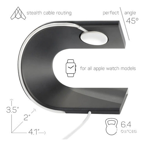 5LD Aluminum Stand for Apple Watch Charging Base 3