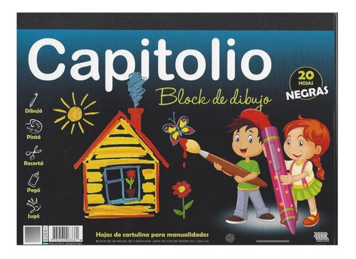 Capitolio Black Drawing Block No. 5 Pack of 5 for Crafts 0