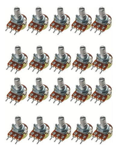 Andino 20 X Linear Potentiometer 5k Ohms Pote B5k 15mm 0
