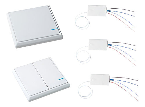 Inalámbrico 1 / 2 Canales On/off Lámpara Mando Interruptor R 0