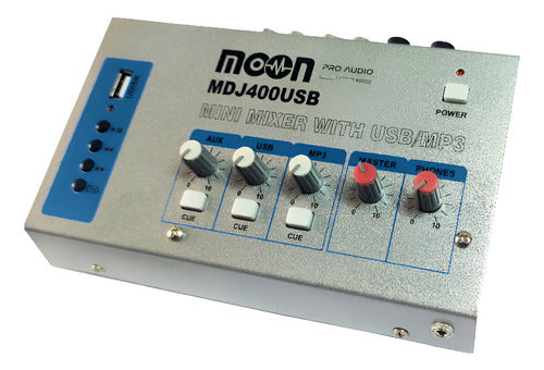 Mixer Moon MDJ400USB Mini Consola Sonido 4 Canales 0