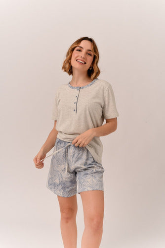 Lumiere Pijama Manga Corta Short 85% Algodón Ropa De Dormir 1