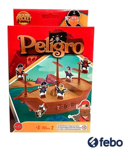 FEBO Juego En Caja De Mesa Peligro Barco Pirata Royal 1