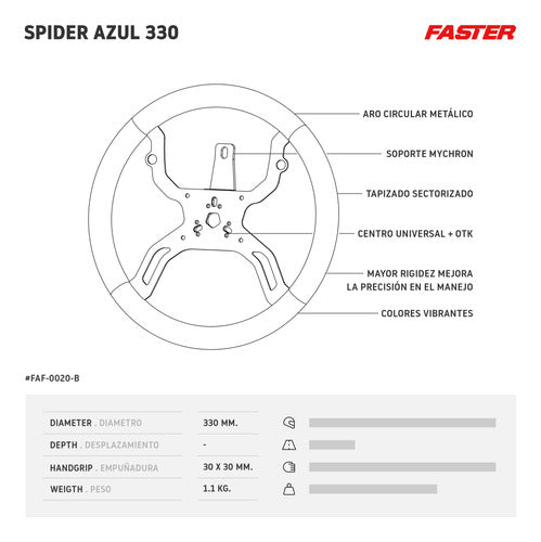 Faster Kart Spider Blue 330 Collino 2