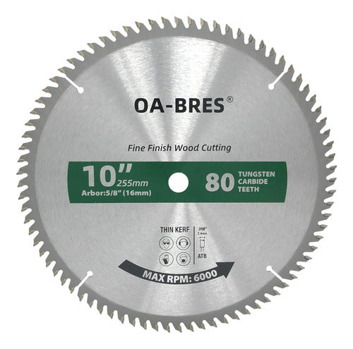 OA-BRES Circular Saw Blade 25 cm for Wood 80 Teeth 0