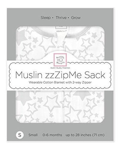 SwaddleDesigns Muslin Cotton Sleeping Bag with Zipper 1