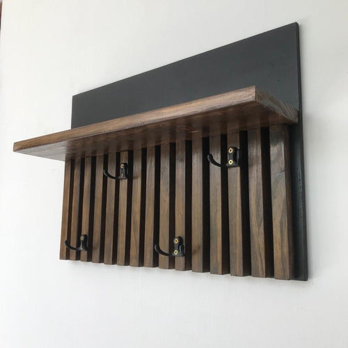 La Roca Varrillado Wooden Wall Coat Rack 1