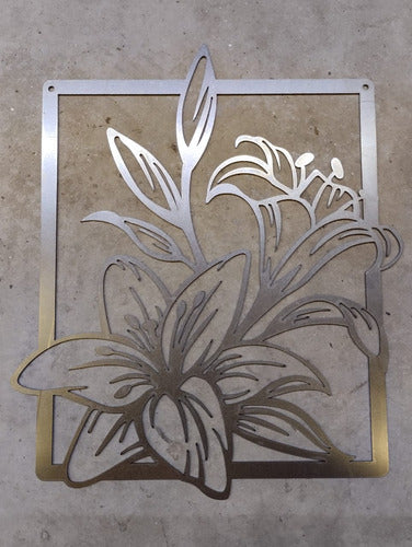 Decorative Cutout Metal Sign Azucenas 30cm 1