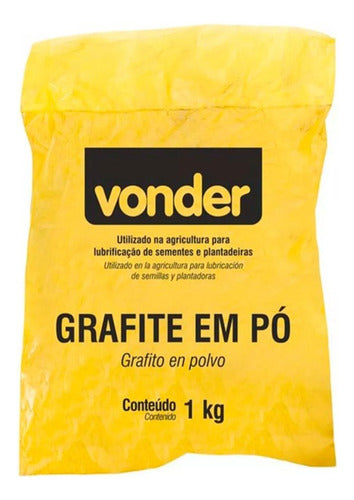 Kit 2kg Grafite Em Pó Vonder Lubrif. Sementes Agrilcultura 1