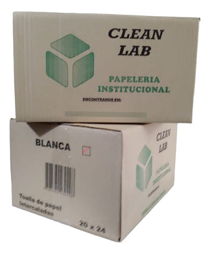 Clean Lab SRL Toallas Papel Intercaladas Manos Caja C2500 Blancas X 5 Me 0