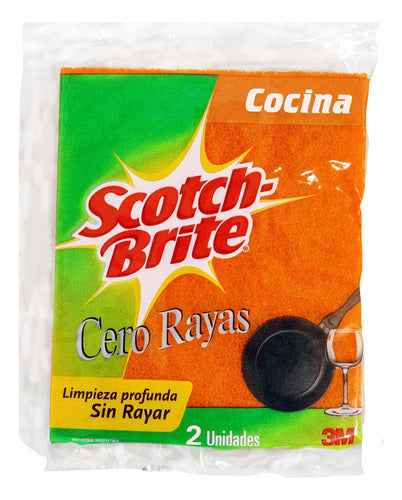 Pack X2 Fibra Cero Rayas Cocina 3m Scotch Brite Teflon X24u 0