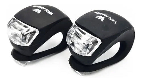 Van Hallen LED Silicone Lights Set for Bicycle Front and Rear 0