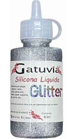 Gatuvia Liquid Silicone Glue with Glitter 60ml 0