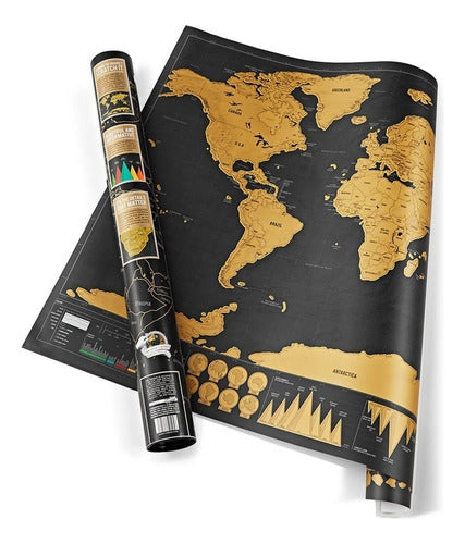 Deluxe Scratch Off World Map 59x83 2