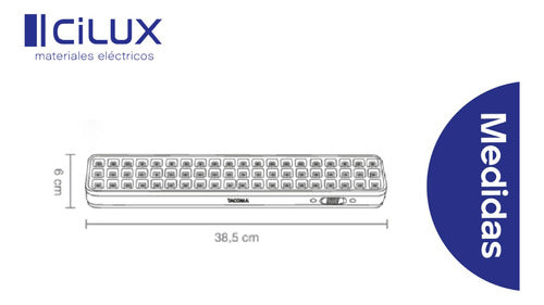 Emergency Light 60 LEDs Lithium Battery 220V 6W 2