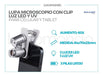 Galileo Lupa Microscopio 60x Con Clip Celular Tablet Luz Led 1