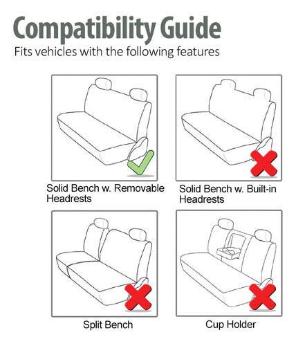 Fh Group Funda De Asiento De Automovil Para Asiento Trasero 2