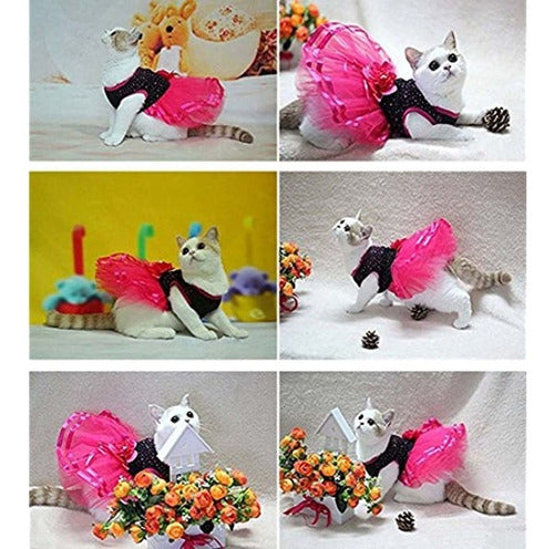 Topsung Pet Blingbling Tutu Dress Redyblack Lace Falda Para 1