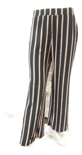 Asarina Striped Pants with Pockets, Cold Silk 0