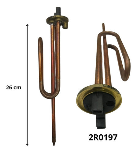 Resistencia Calefon Blindada 40-60 Lt Curva Sin Rosca 11/4 1