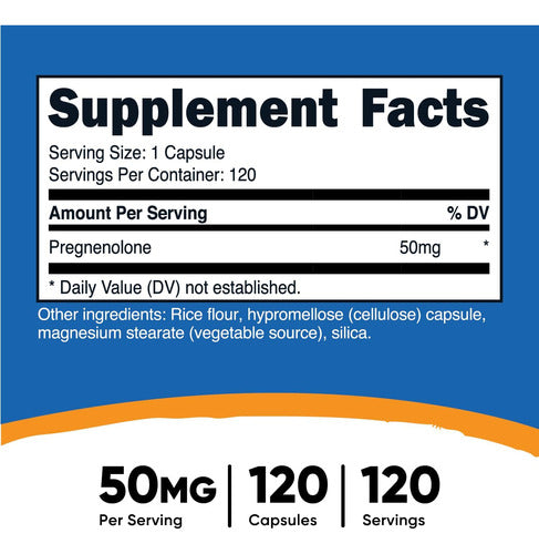 Nutricost Pregnenolone 50 Mg 120 Caps 1