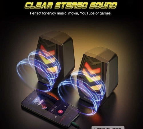 MICROPACK Gamer Speakers for PC with LED Lights 6