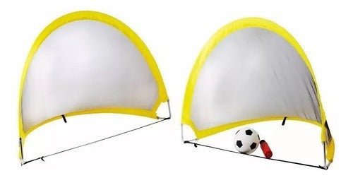 Educando Arco De Futbol Autoarmable Set X2 Con Pelota 80x60 Cm 1