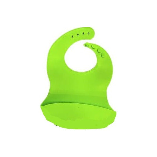 Waterproof Silicone Bib with Containment Pocket for Babies 29