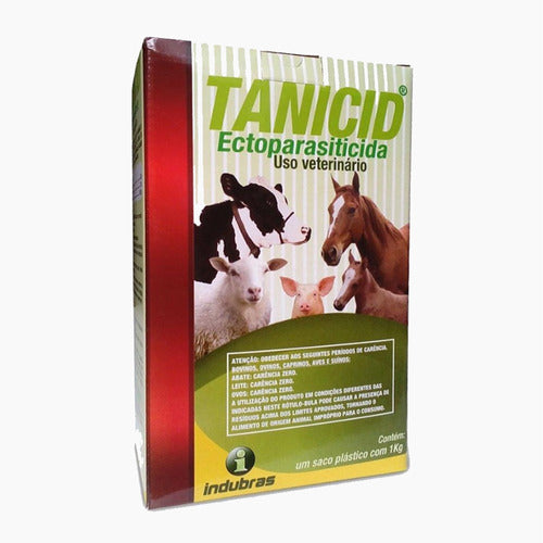 Kit 3x Tanicid 1kg Indubras - Ectoparasiticida 1