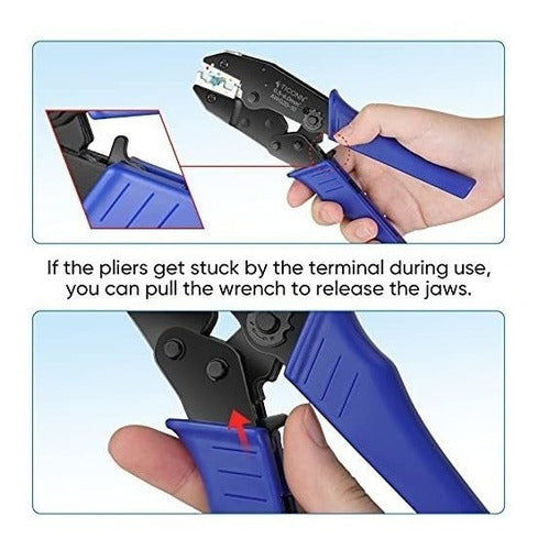 Ticonn Crimping Tool For Heat Shrink Connectors - Alicates Manual De Crimpado Conectores Termoretractil 30j 3