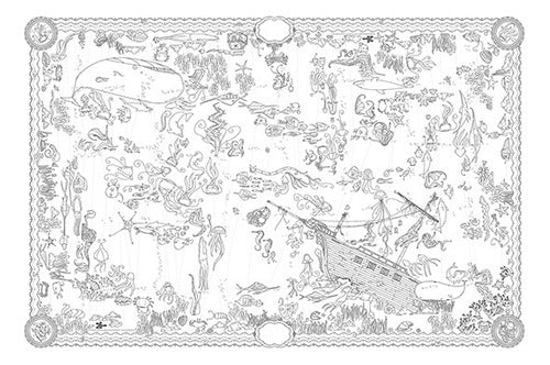 Le Bebot 360° Giant Coloring Sheet Under the Sea 0