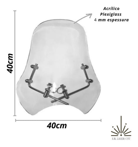 Para-brisa  Virago 250 535 Yamaha  Cristal 4 Mm Cristal 1