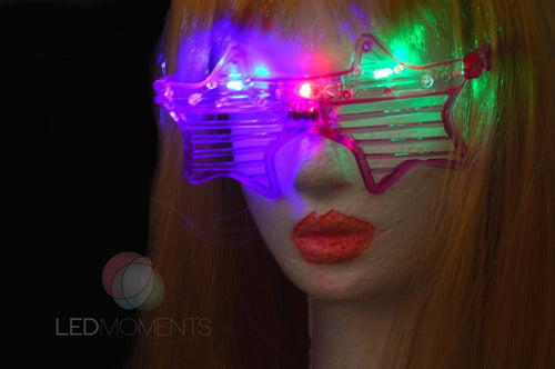 Led Moments Anteojos Led Flogger Rayas Lentes Led Cotillon Luminoso X24 5