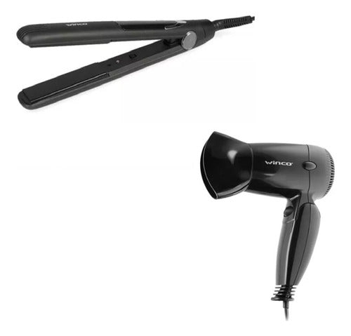 Winco Foldable Hair Dryer W191 + Hair Straightener W101 Combo 0