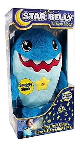 Ontel Star Belly Dream Lites, Stuffed Animal Night Light & Star Projector - Snuggly Blue Shark 0