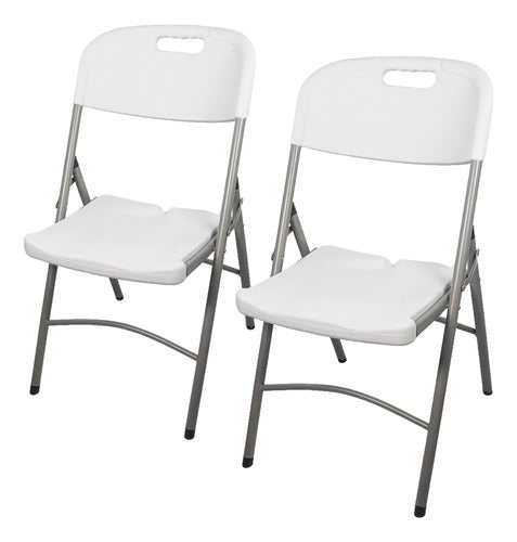 T-Go Catering Plastic Folding Chairs White - Set of 2 0