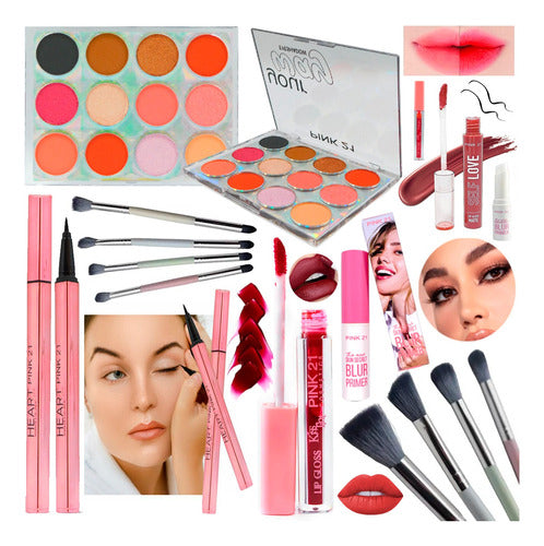 Brontë Store Set De Maquillaje Pink 21 Original Make Up Profesional Anmat 0