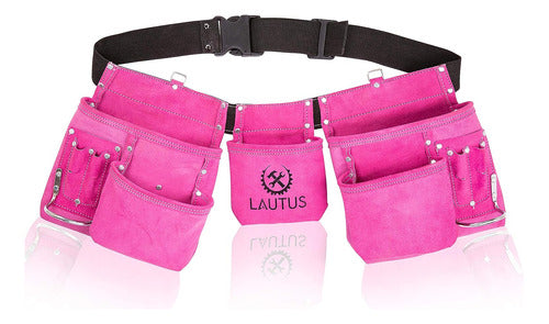 Lautus Pink Tool Belt with 11 Pockets 0