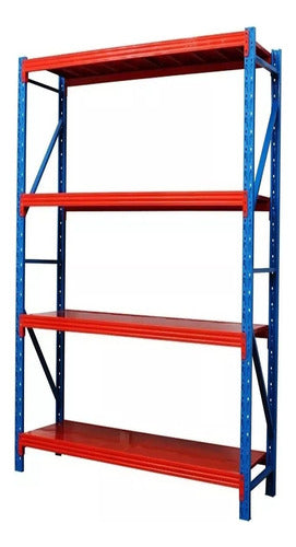 Expansión UY Metal Shelving Unit with Bolts, 4 Levels, 3x2x0.6m, 800 Kg 0