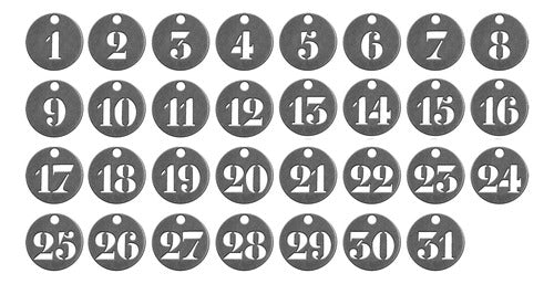 Tim Holtz Ideaology Metal Number Tokens 31pack 34 Pulgadas C 2