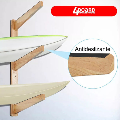 Rack Porta Tablas De Surf, Skate, Wake, Snowboard P/ 2tablas 3