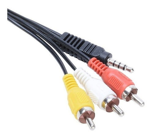 Audio Video Cable 3.5mm to 3 RCA Plug 1.5m by Skyway 0