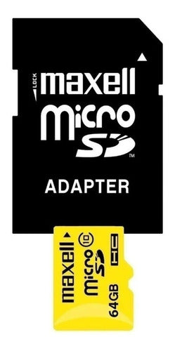 Maxell 64GB MicroSD HC Class 10 Memory Card with SD Adapter 2