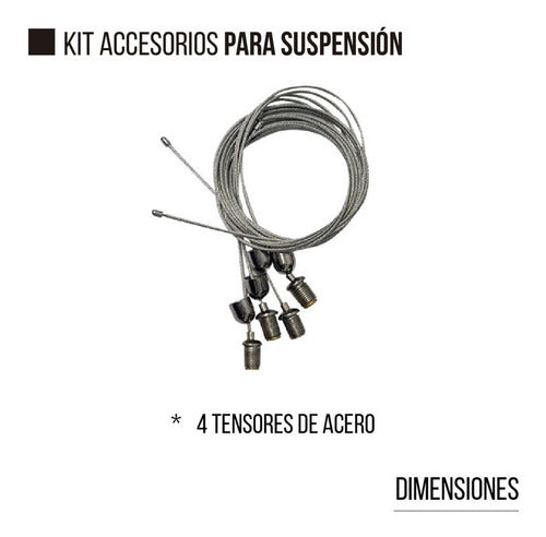 Macroled Accesorio Tensor Kit Para Suspension Panel 60x60 30x120 1