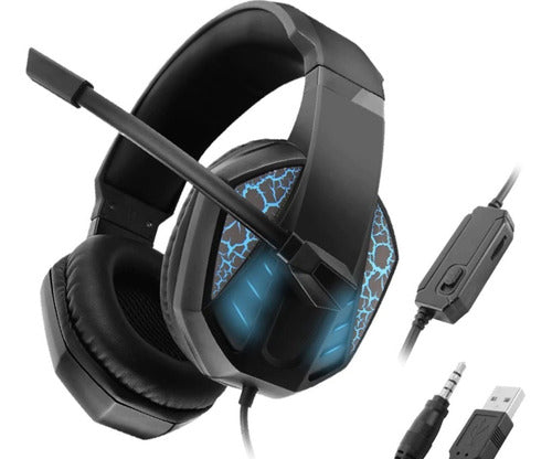 Gaming Auricular Gamer Con Luz Premium Micrófono Consola Pc 0