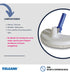 Vulcano Cleaning Kit: Pool Vacuum + 10m Hose + Coupling 6