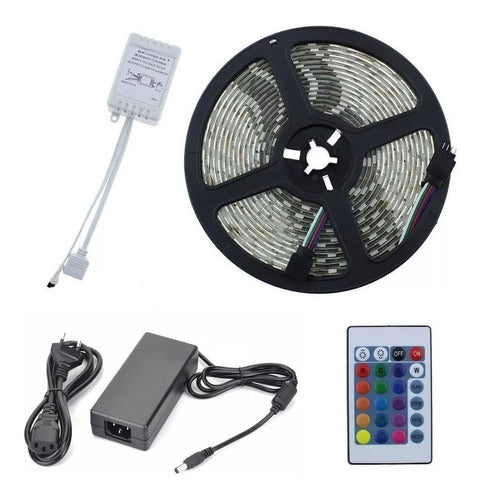 LED RGB Kit 10 Meters 5050 RGB Light Strip + Controller + Power Supply 4