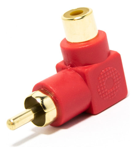 ELUMILED RCA Male Female 90 Degree Red RCA Adapter 0