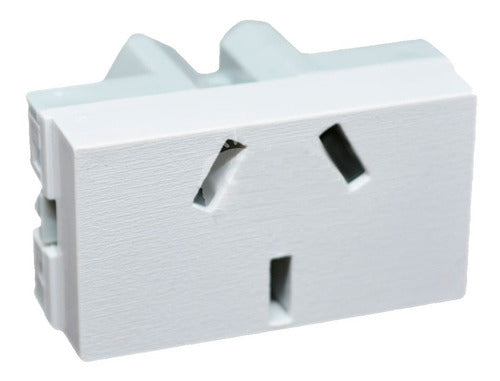 Jeluz 10A Normalized White Platinum Socket Module Pack x10 0