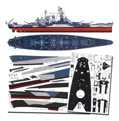 Uss Carolina Del Norte 1.200 Papercraft 0